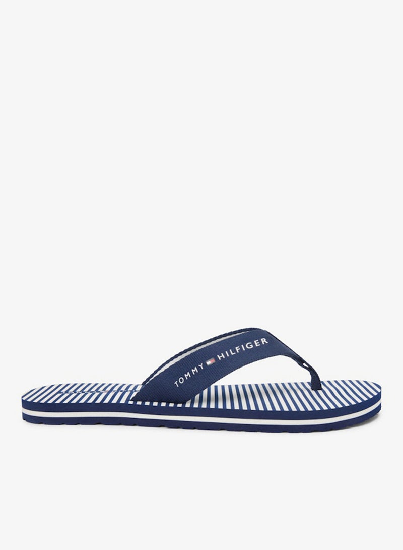 TOMMY HILFIGER Webbing Strap Ithaca Stripe Flip-Flops - Image 1